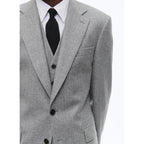 Fursac - Fitted 2-Piece Suit In Wool Flannel - Mid Grey