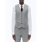 Fursac - Fitted 2-Piece Suit In Wool Flannel - Mid Grey