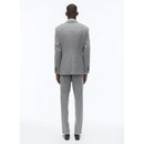 Costume 2 Pièces Ajusté En Flanelle De Laine - Gris Moyen