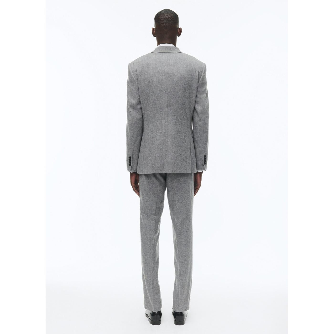 Fursac - Fitted 2-Piece Suit In Wool Flannel - Mid Grey
