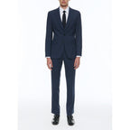2-Piece Fitted Virgin Wool Suit - Petrol
