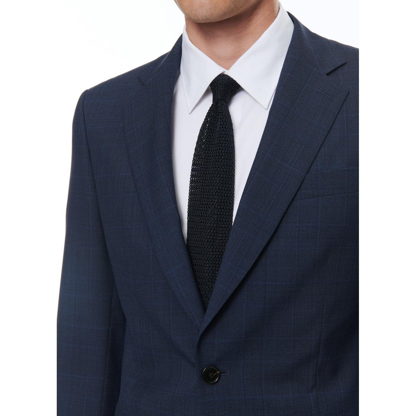 2-Piece Fitted Virgin Wool Suit - Petrol