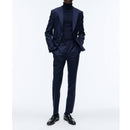 Fursac - Navy Blue Herringbone Wool Suit - Navy Blue