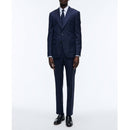 Fursac - Navy Blue Herringbone Wool Suit - Navy Blue