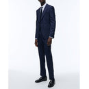 Fursac - Navy Blue Herringbone Wool Suit - Navy Blue