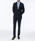 Fursac - Navy Blue Wool Canvas Suit