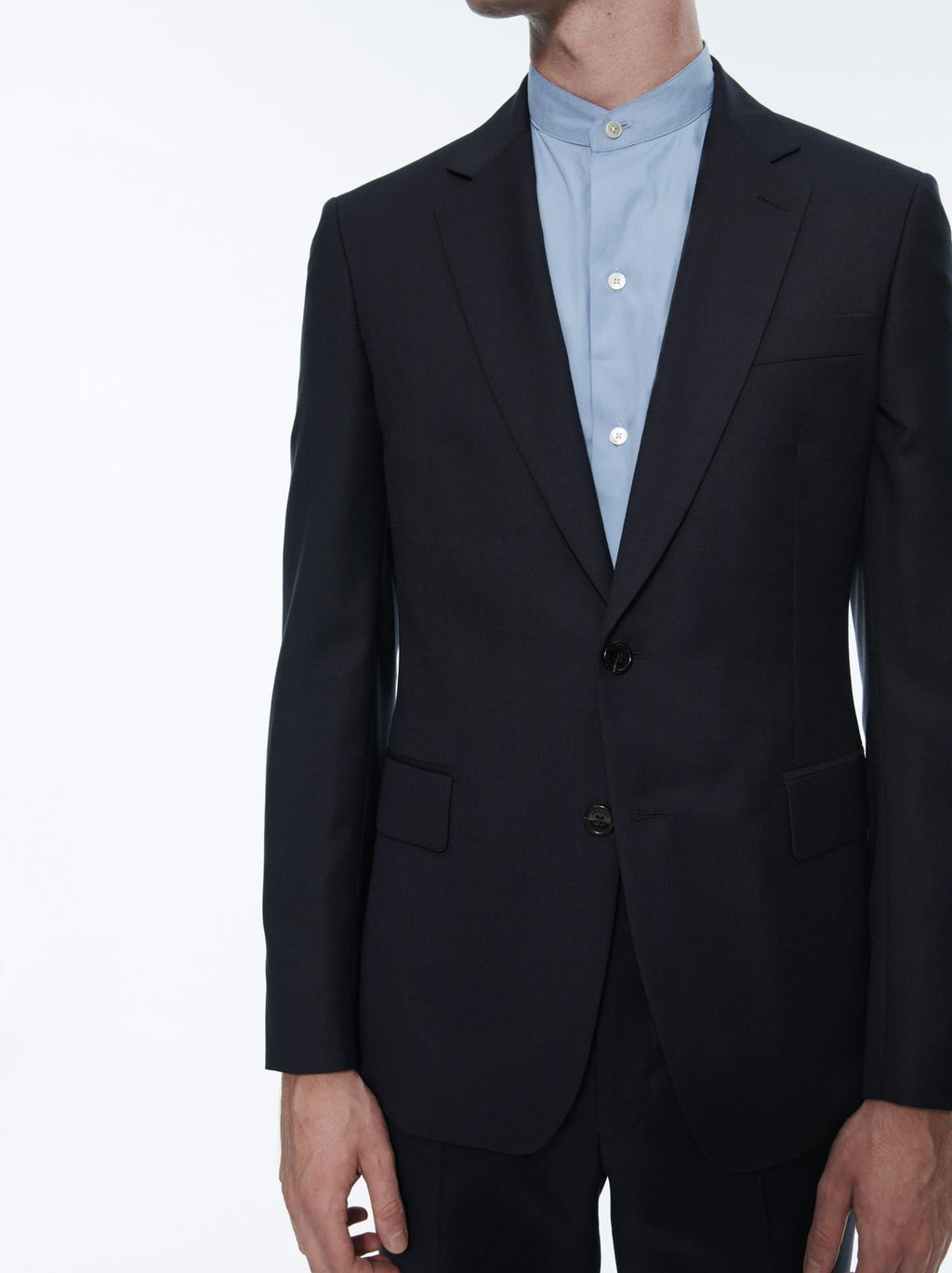 Fursac - Navy Blue Wool Canvas Suit