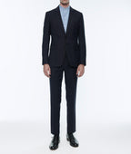 Fursac - Navy Blue Wool Canvas Suit