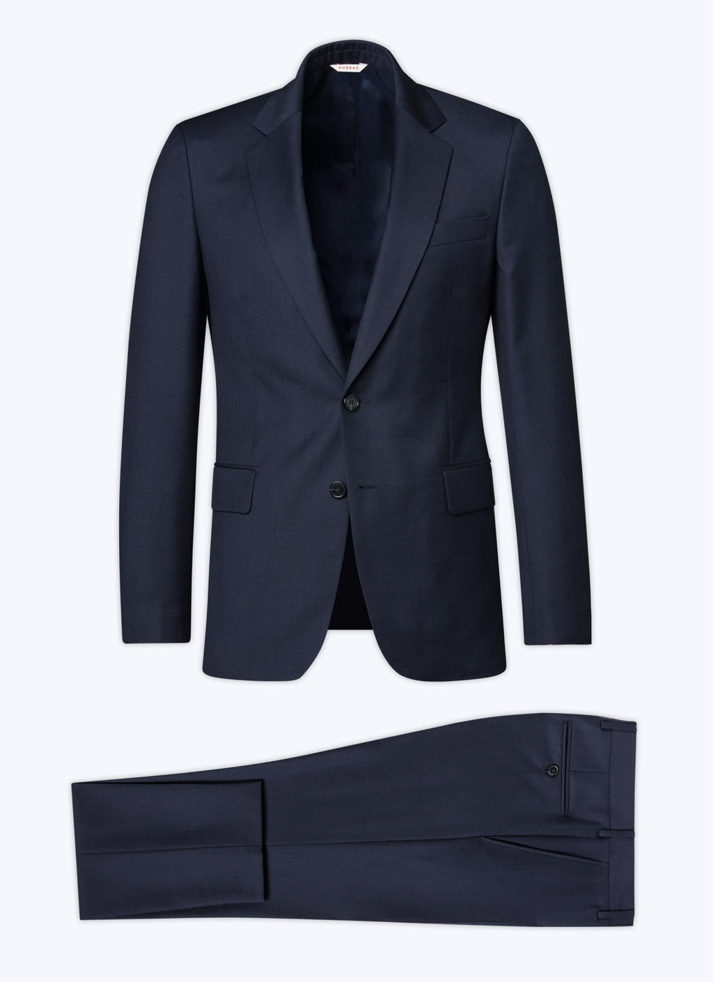 Fursac - Navy Blue Wool Canvas Suit