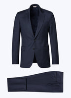 Fursac - Navy Blue Wool Canvas Suit