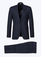 Fursac - 2-Piece Micro-Check Canvas Suit - Charcoal