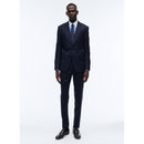 Fursac - Navy Blue Stripe Wool Flannel Suit - Navy Blue - Craie Stripes