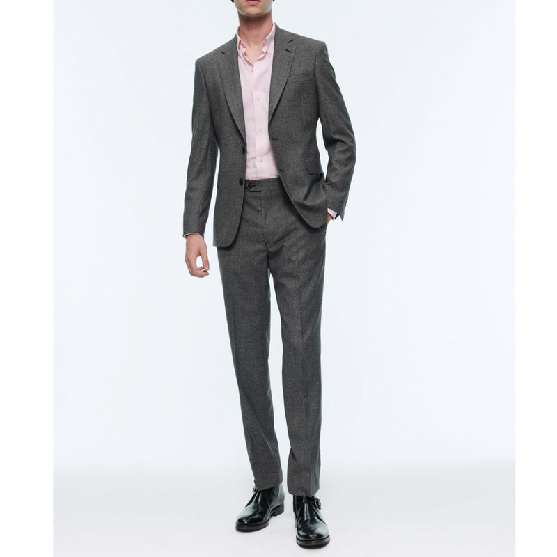 Fursac - Mottled Grey Wool Houndstooth Suit