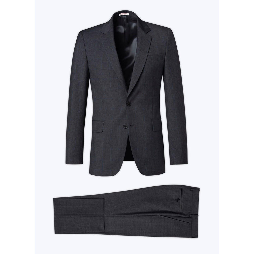 Fursac - Costume 2 Pièces En Toile De Laine Prince De Galles - Anthracite - Homme