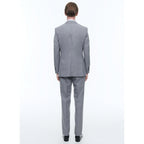 Medium Gray Canvas 2 Piece Suit - Feather