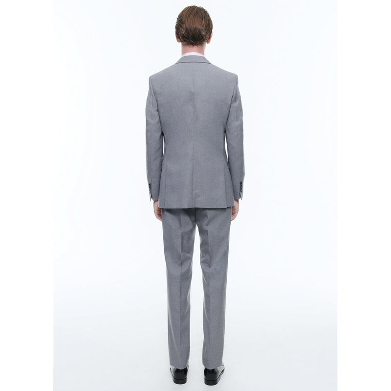 Traje 2 piezas de lona gris medio - Pluma