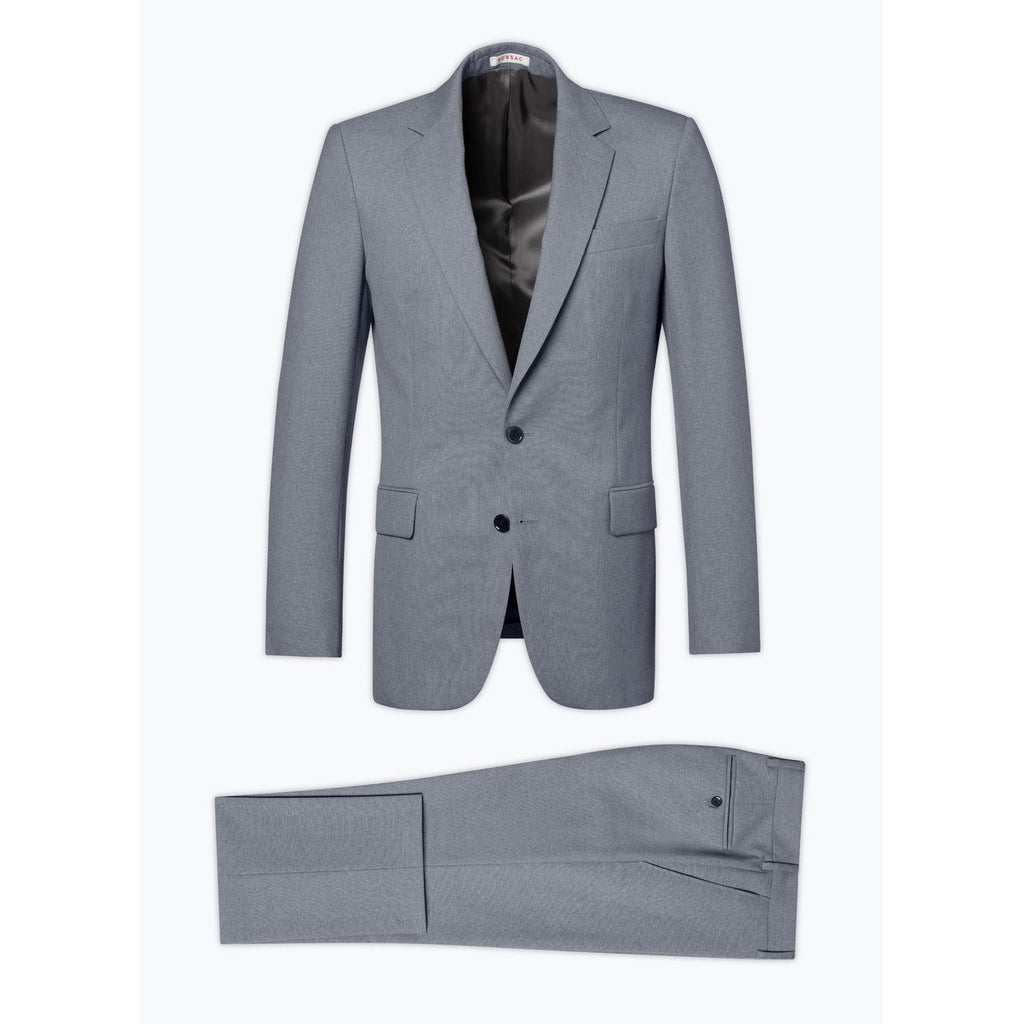Medium Gray Canvas 2 Piece Suit - Feather