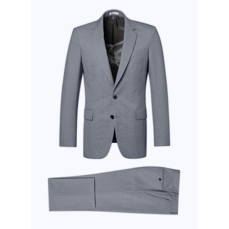 Traje 2 piezas de lona gris medio - Pluma