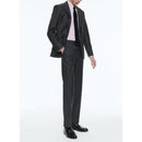 Costume 2 Pièces En Laine Fil-À-Fil - Gris Moyen