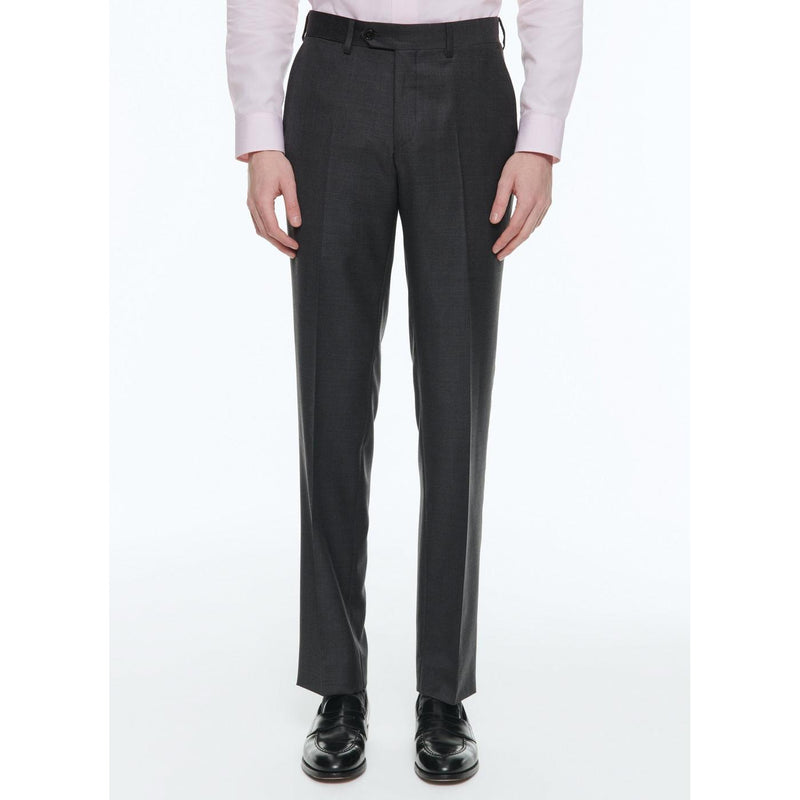 Costume 2 Pièces En Laine Fil-À-Fil - Gris Moyen