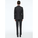 Costume 2 Pièces En Laine Fil-À-Fil - Gris Moyen