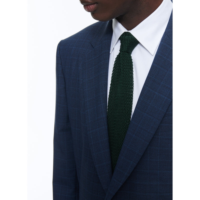 Costume En Toile De Laine Prince De Galles - Bleu