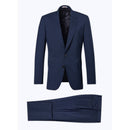 Traje de lona de lana Príncipe de Gales - Azul