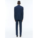 Costume En Toile De Laine Prince De Galles - Bleu