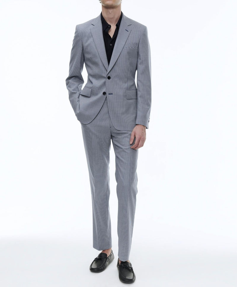 Fursac - Traje 2 Piezas De Lana Pata De Gallo - Indigo - Hombre