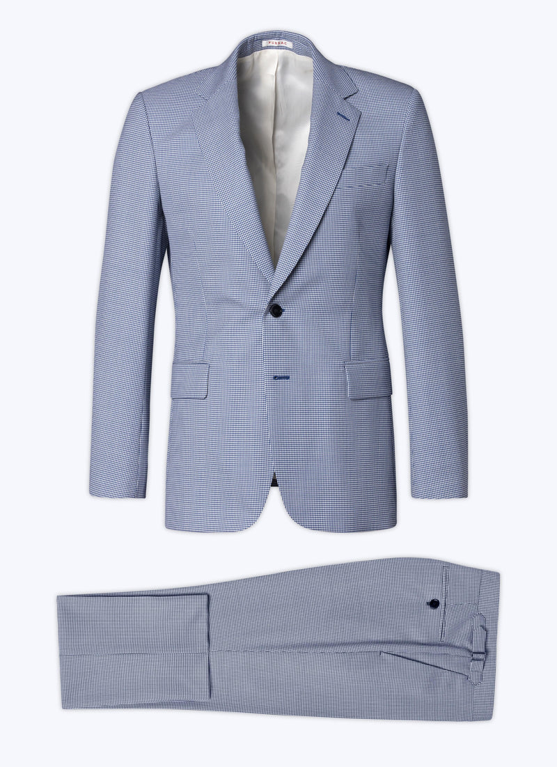 Fursac - Traje 2 Piezas De Lana Pata De Gallo - Indigo - Hombre