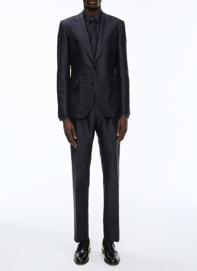 Fursac - Costume 2 Pièces En Soie - Marine - Homme