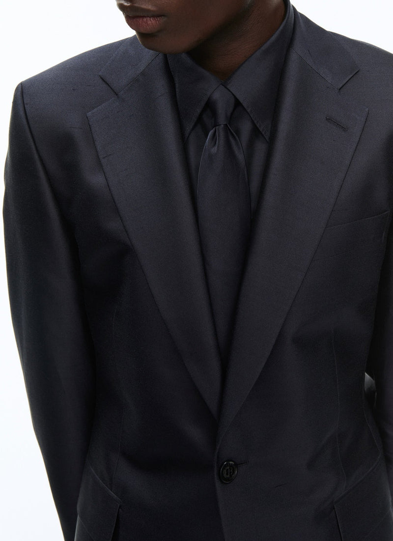 Fursac - Traje de seda de 2 piezas - Azul marino - Hombre