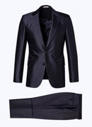 Fursac - Costume 2 Pièces En Soie - Marine - Homme