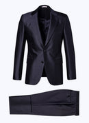 Fursac - Traje de seda de 2 piezas - Azul marino - Hombre