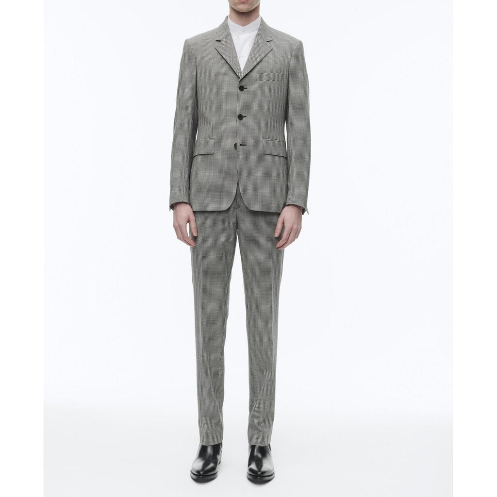 Fursac - Traje Ajustado de 3 Botones - Gris - Cuadros Vichy