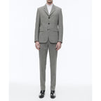 Fursac - Traje Ajustado de 3 Botones - Gris - Cuadros Vichy