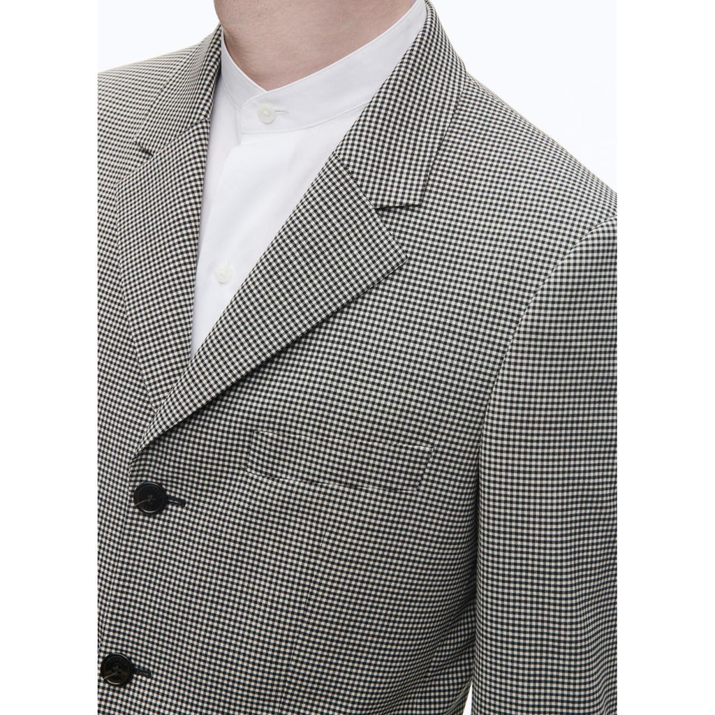 Fursac - Traje Ajustado de 3 Botones - Gris - Cuadros Vichy