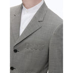 Fursac - Traje Ajustado de 3 Botones - Gris - Cuadros Vichy