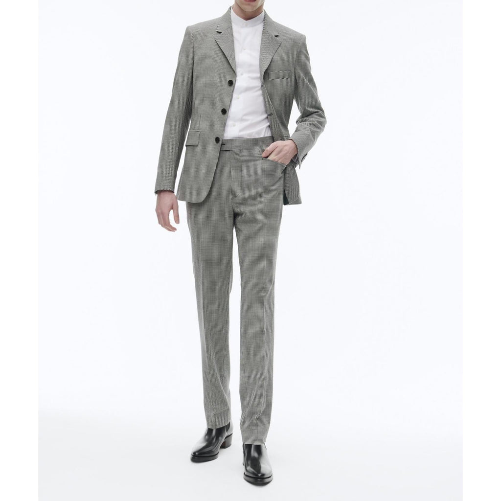 Fursac - Traje Ajustado de 3 Botones - Gris - Cuadros Vichy