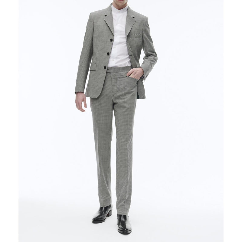Traje entallado de 3 botones - Gris - Cuadros a cuadros