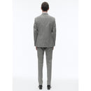 Traje entallado de 3 botones - Gris - Cuadros a cuadros