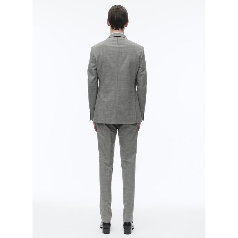 Traje entallado de 3 botones - Gris - Cuadros a cuadros