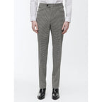 Fursac - Traje Ajustado de 3 Botones - Gris - Cuadros Vichy