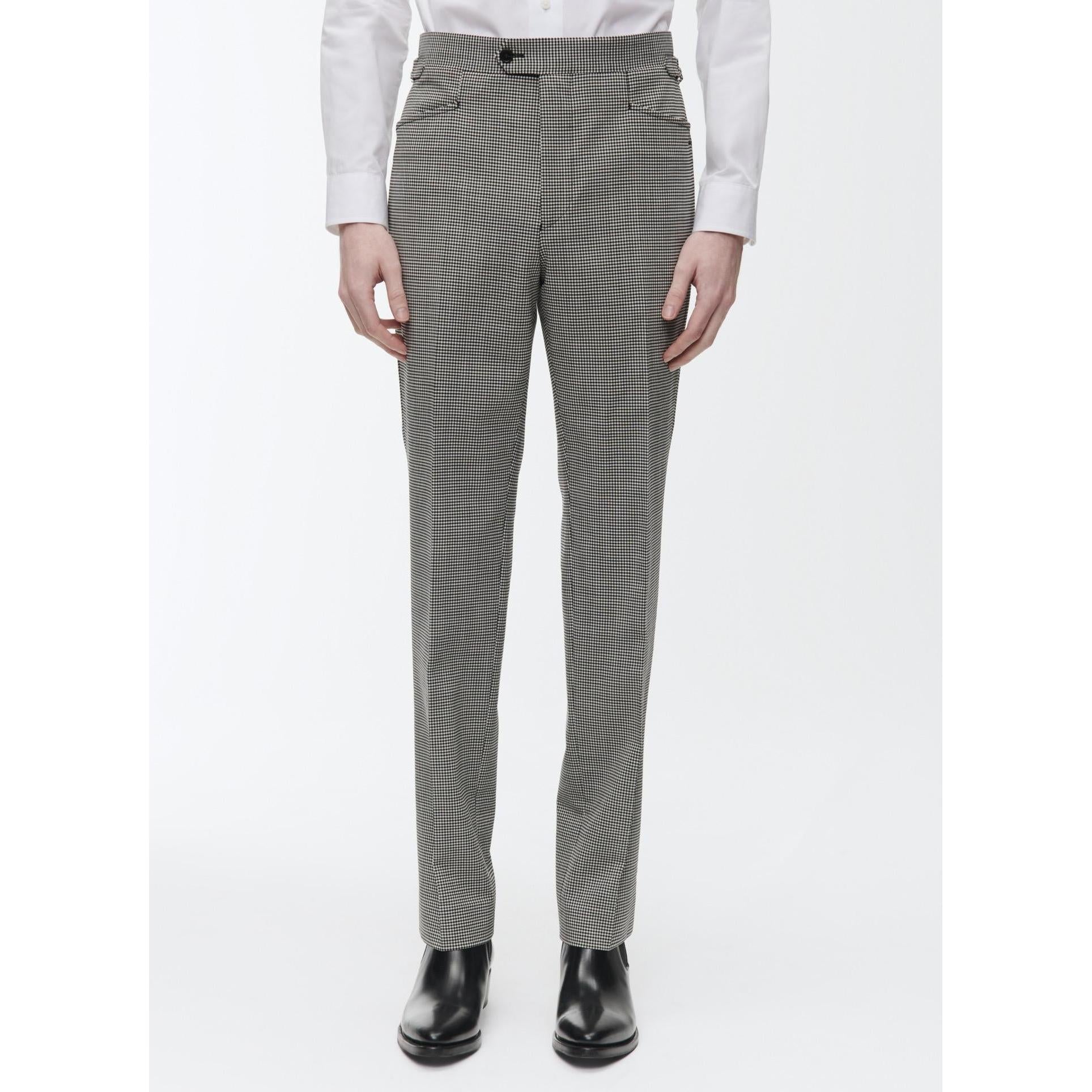 Fursac - Traje Ajustado de 3 Botones - Gris - Cuadros Vichy