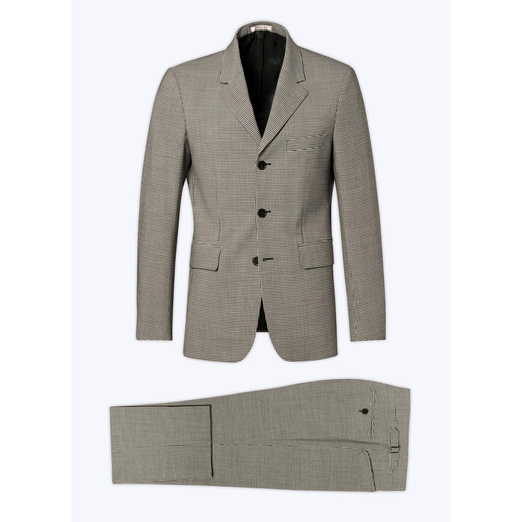 Fursac - Traje Ajustado de 3 Botones - Gris - Cuadros Vichy
