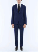 Fursac - Costume 2 Pièces Droit En Natté De Laine - Carbone - Homme