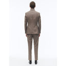 Costume 2 Pièces Ajusté En Flanelle De Laine - Chataigne