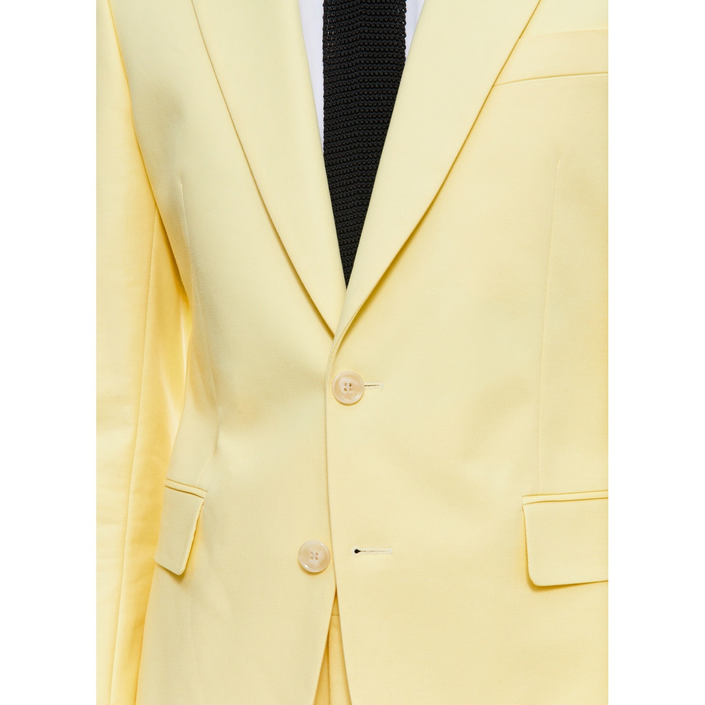 Fursac - Costume Ajusté En Toile De Coton - Jaune Pâle