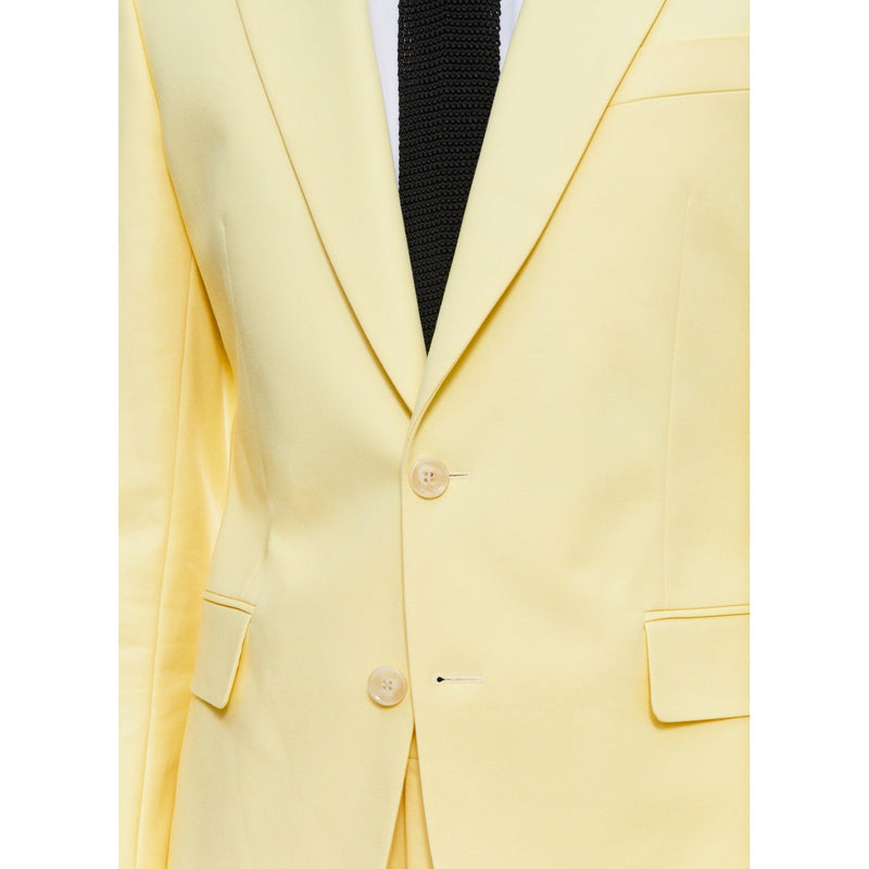 Traje de sastre en lona de algodón - Amarillo Pálido