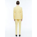 Traje de sastre en lona de algodón - Amarillo Pálido